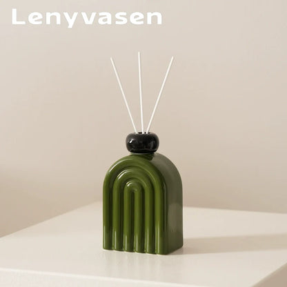 Matisse-Inspired Rainbow Ceramic Diffuser Bottle