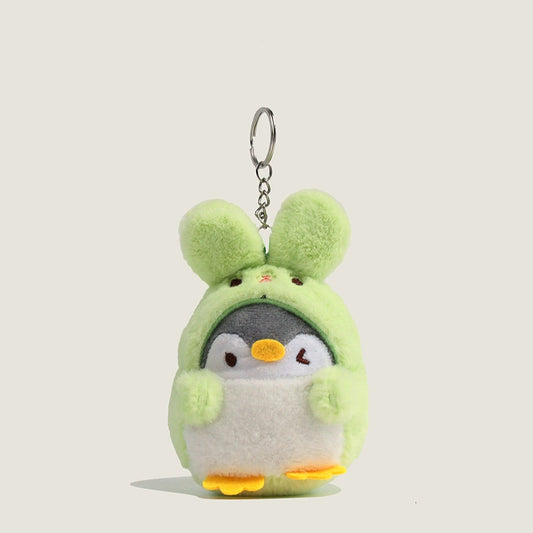 Bunny Hood Penguin Plush Keychain