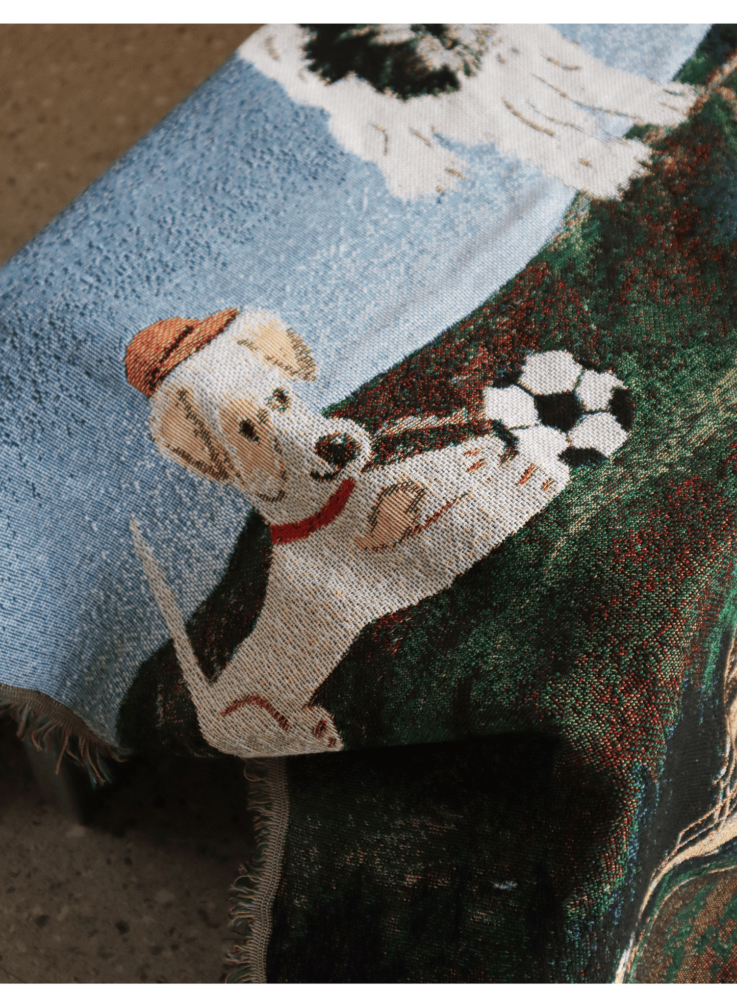 Stray Dog Knitted Blanket – Woven Tapestry Throw Rug