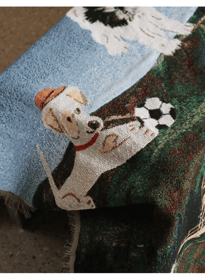Stray Dog Knitted Blanket – Woven Tapestry Throw Rug