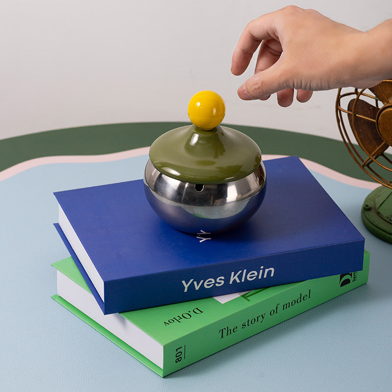 Retro Ball Stainless Steel Ashtray