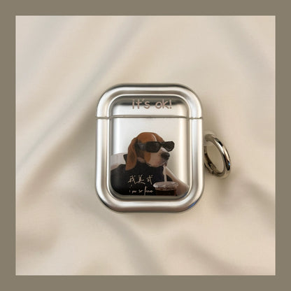 Hip Dog & Cat Pet Silver AirPods Case