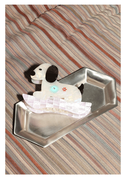 Dog-Shaped Acetate Hair Claw Clip