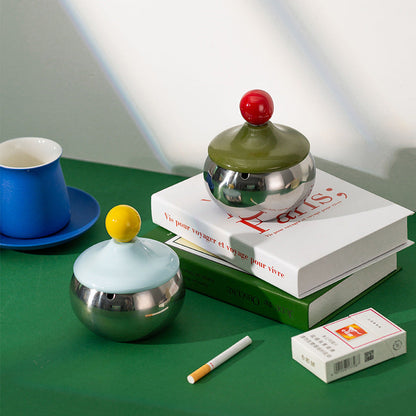 Retro Ball Stainless Steel Ashtray