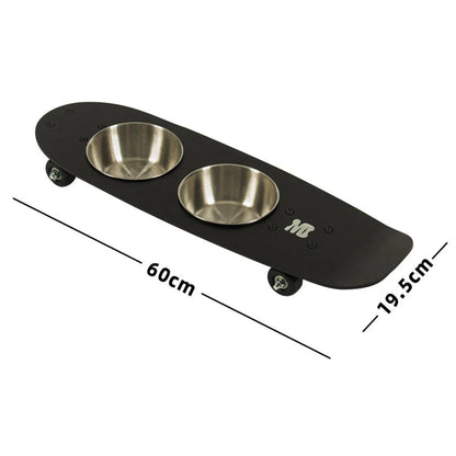 Skateboard Stainless Pet Bowl