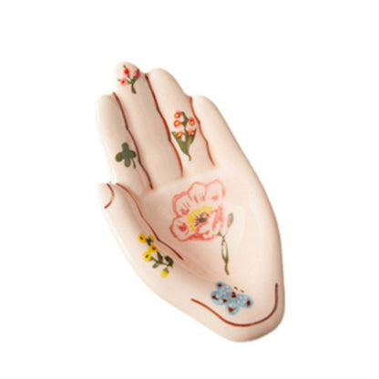 He mountain set. Free Shipping, Export Hand-painted Ceramic Palm, Creative Tray, Mini Storage Jewelry Plate, Model House
