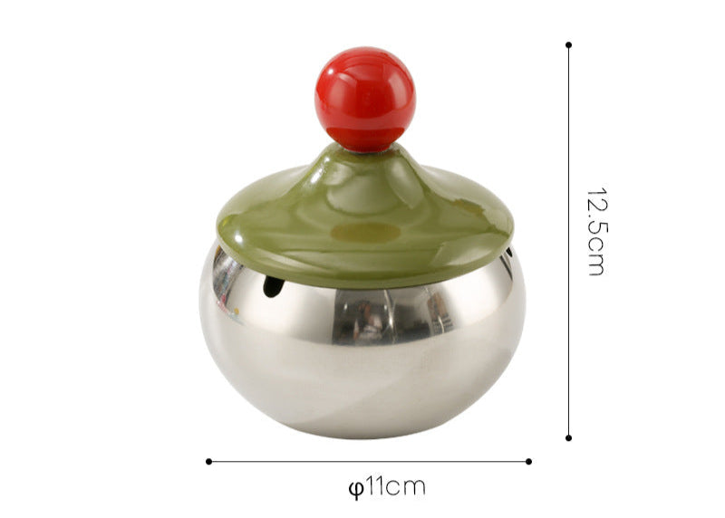 Retro Ball Stainless Steel Ashtray