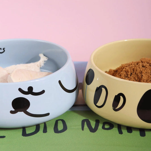 Ceramic Pet Bowl – Anti-Tip Food & Water Dish for Cats & Small Dogs
