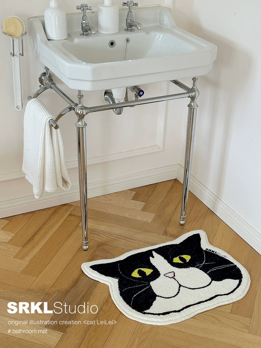 Cat Face Bath Mat