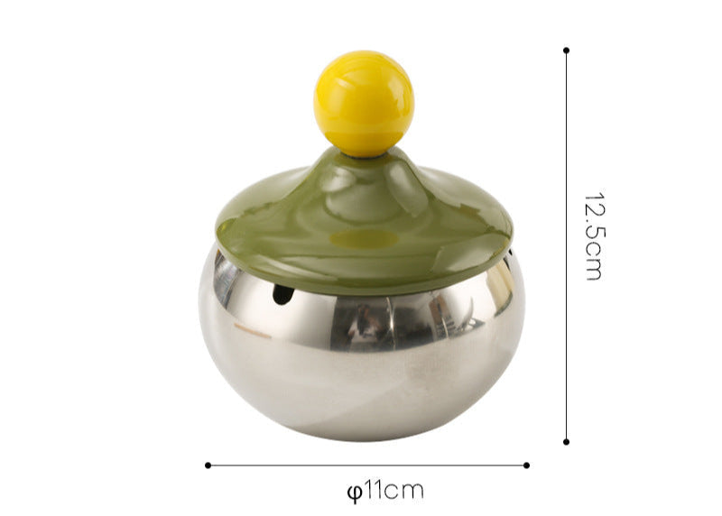 Retro Ball Stainless Steel Ashtray