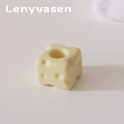 Cheese Ceramic Toothbrush Holder – 1 to 4 Slot Options
