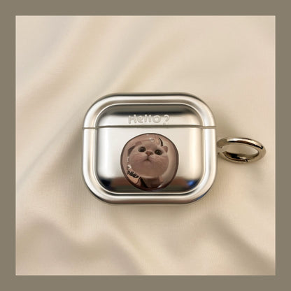 Hip Dog & Cat Pet Silver AirPods Case