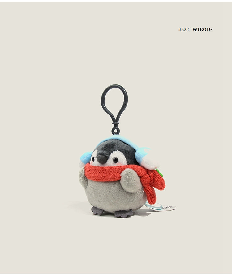 Winter Penguin Plush Keychain
