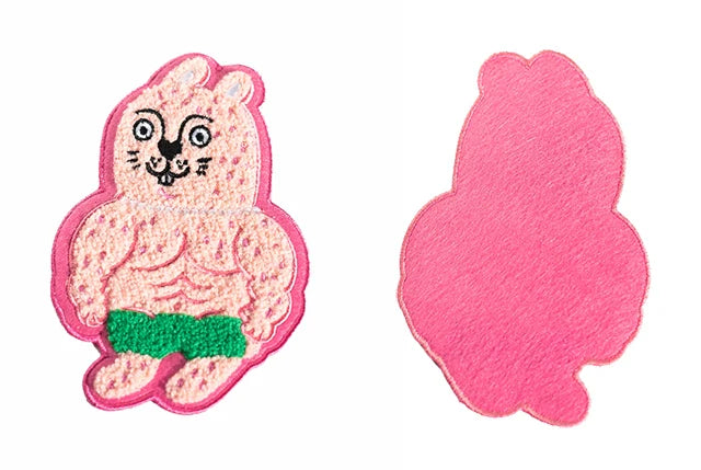 Ruoyu workshop RUOYUSTUDIO original design muscle rabbit fabric embroidery coaster