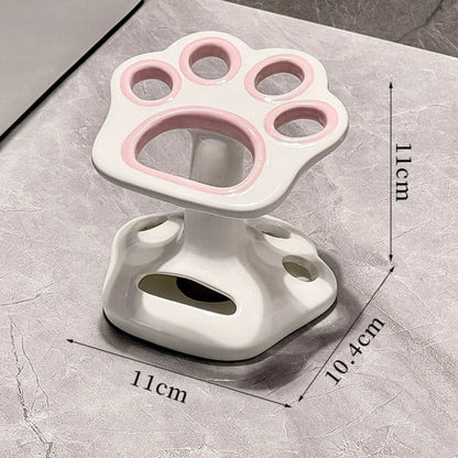 Cat Paw Ceramic Toothbrush Holder