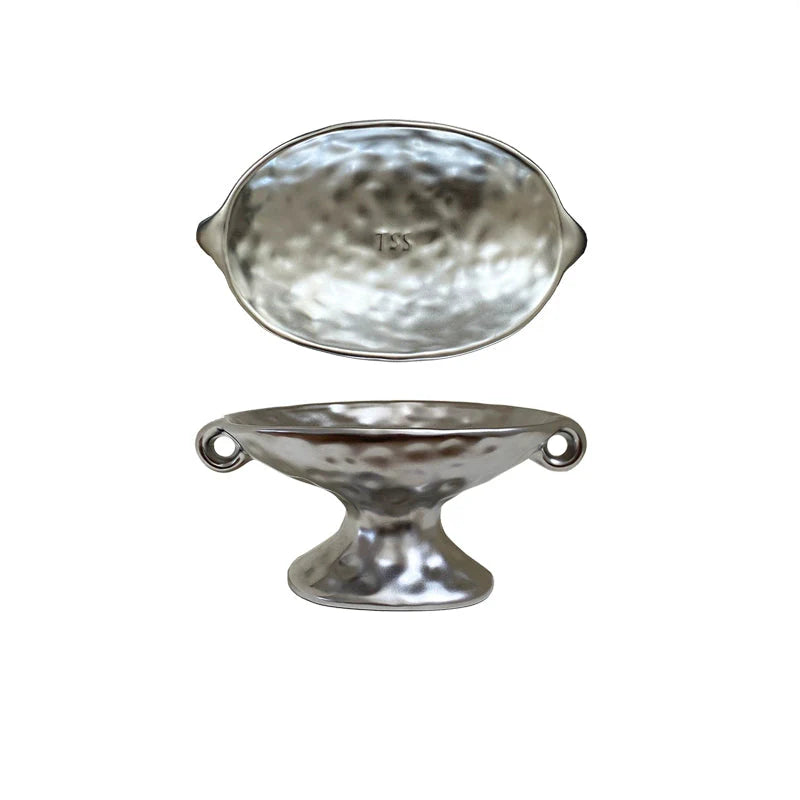 Antique Double Handle Ceramic Tray