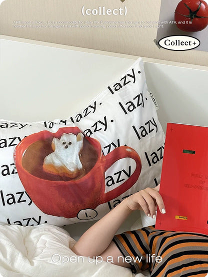 Cotton Pillowcase - Cute Animal & Food Illustration Design (22 Variants)