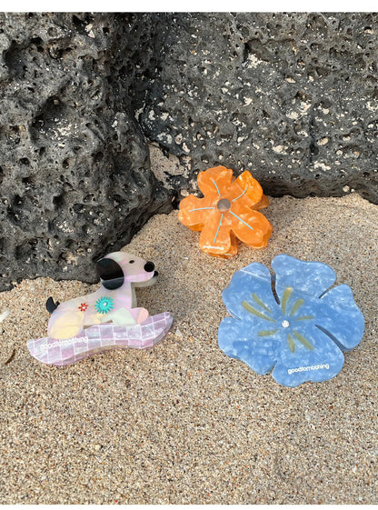 Original Floral Acetate Claw Clip