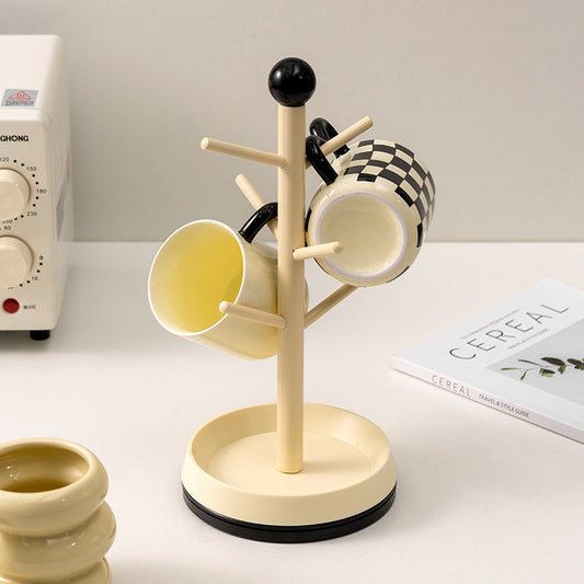 Nordic Cream 360° Rotating Mug Tree Rack