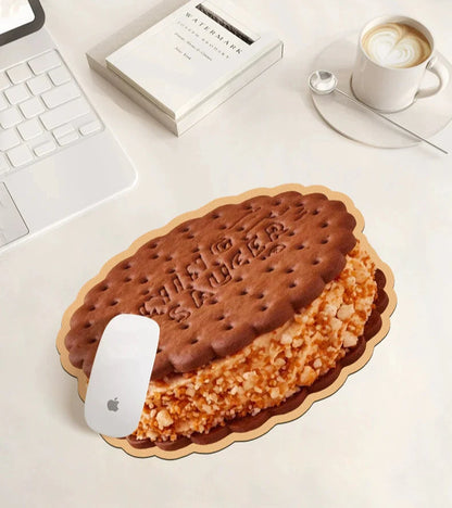 Pancake & Cookie Leather Mouse Pad