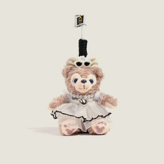 Heart Sunglasses Bear Plush Keychain