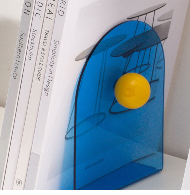 Color Dot Acrylic Bookends