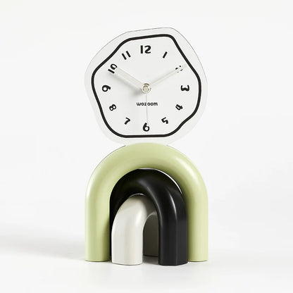Geometric Arch Rainbow Table Clock