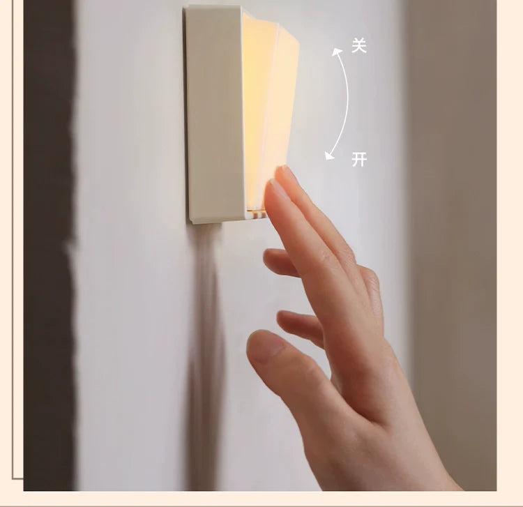 Magnetic Toggle Night Light – Rechargeable Minimalist LED Wall Lamp
