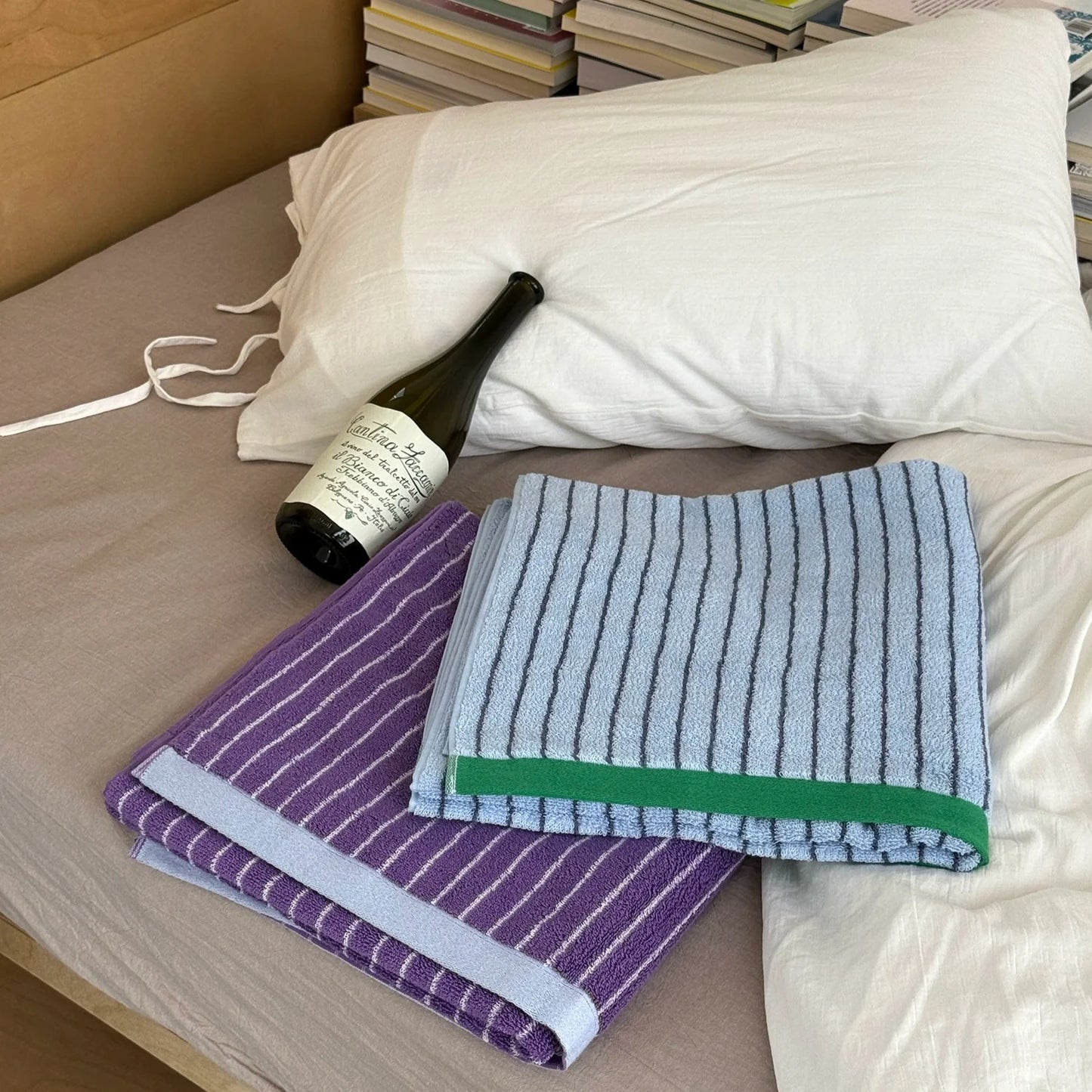 Striped Cotton Bath Towel