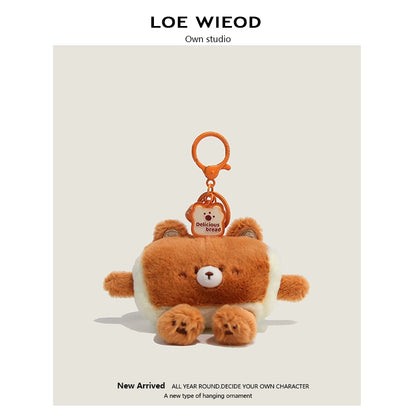 Bear Sandwich Plush Keychain
