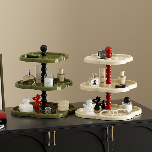 Retro Clover-Shaped Tiered Display Tray