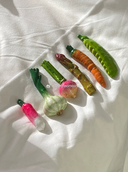 Shinymomo creative ins vegetable ornaments, chopstick rests, chopstick holders, tableware storage, bloggers, fridge magnets, gifts