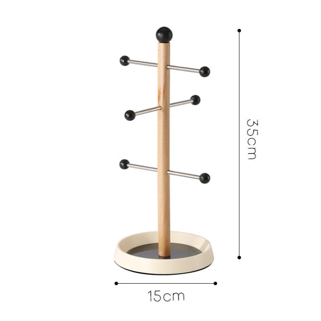 Retro Tree-Style Wooden Cup Holder