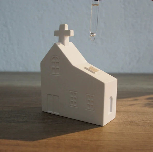 Church-Shaped Plaster Diffuser Gift Set