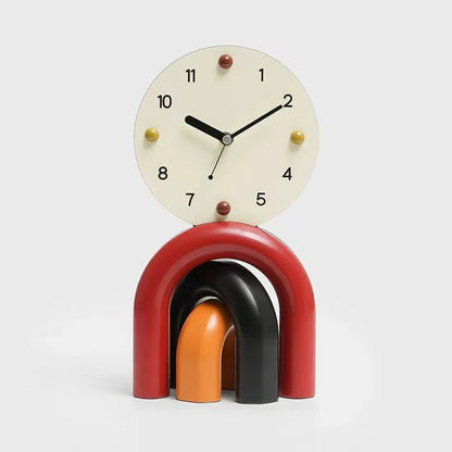 Geometric Arch Rainbow Table Clock