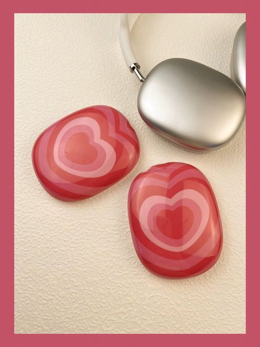 ins sweet and spicy pink love airpodsmax cover over-the-ear for apple bluetooth headset apm case max protective cover airmax accessories airpodmax ear cups