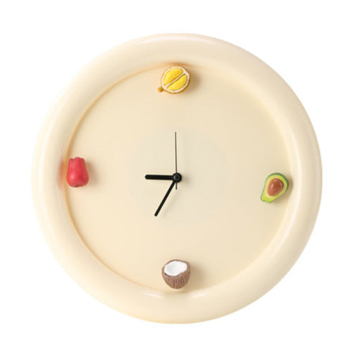 Fruit Accent Cream Wall Clock
