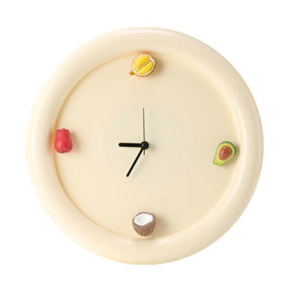 Fruit Accent Cream Wall Clock
