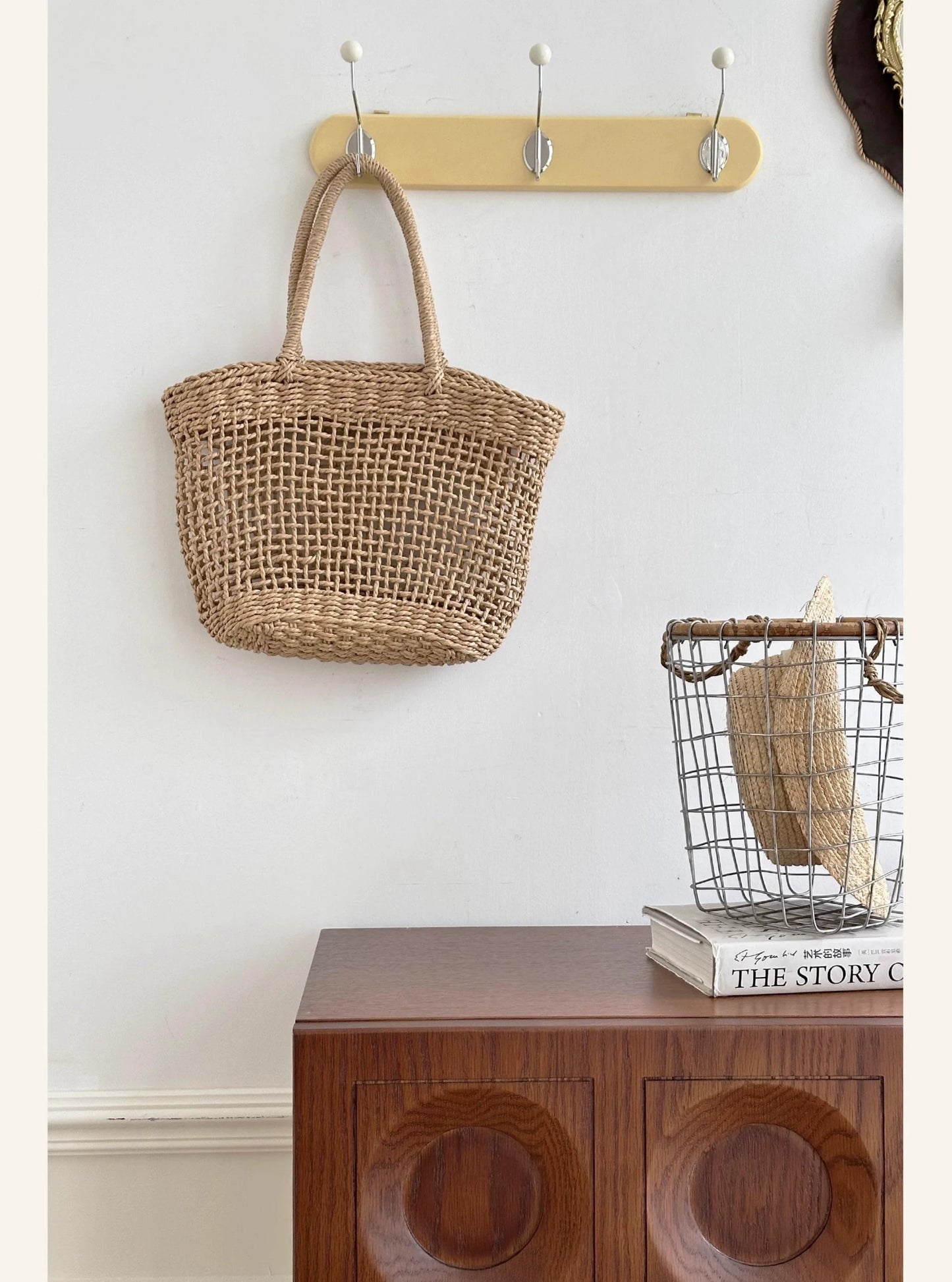 3 Hooks Retro Solid Wood Hook Rack