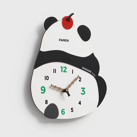 Panda Back Wall Clock