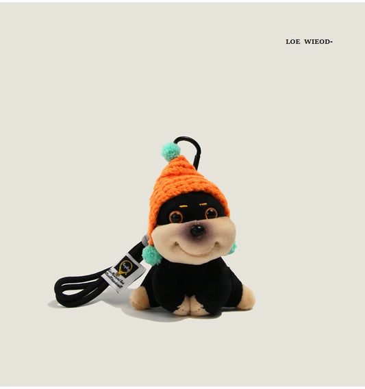 Brown Puppy Plush Keychain