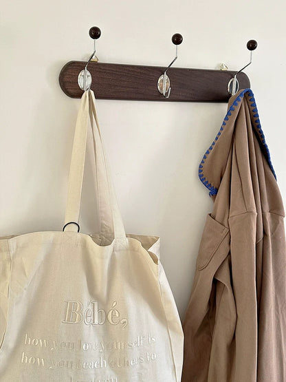 3 Hooks Retro Solid Wood Hook Rack