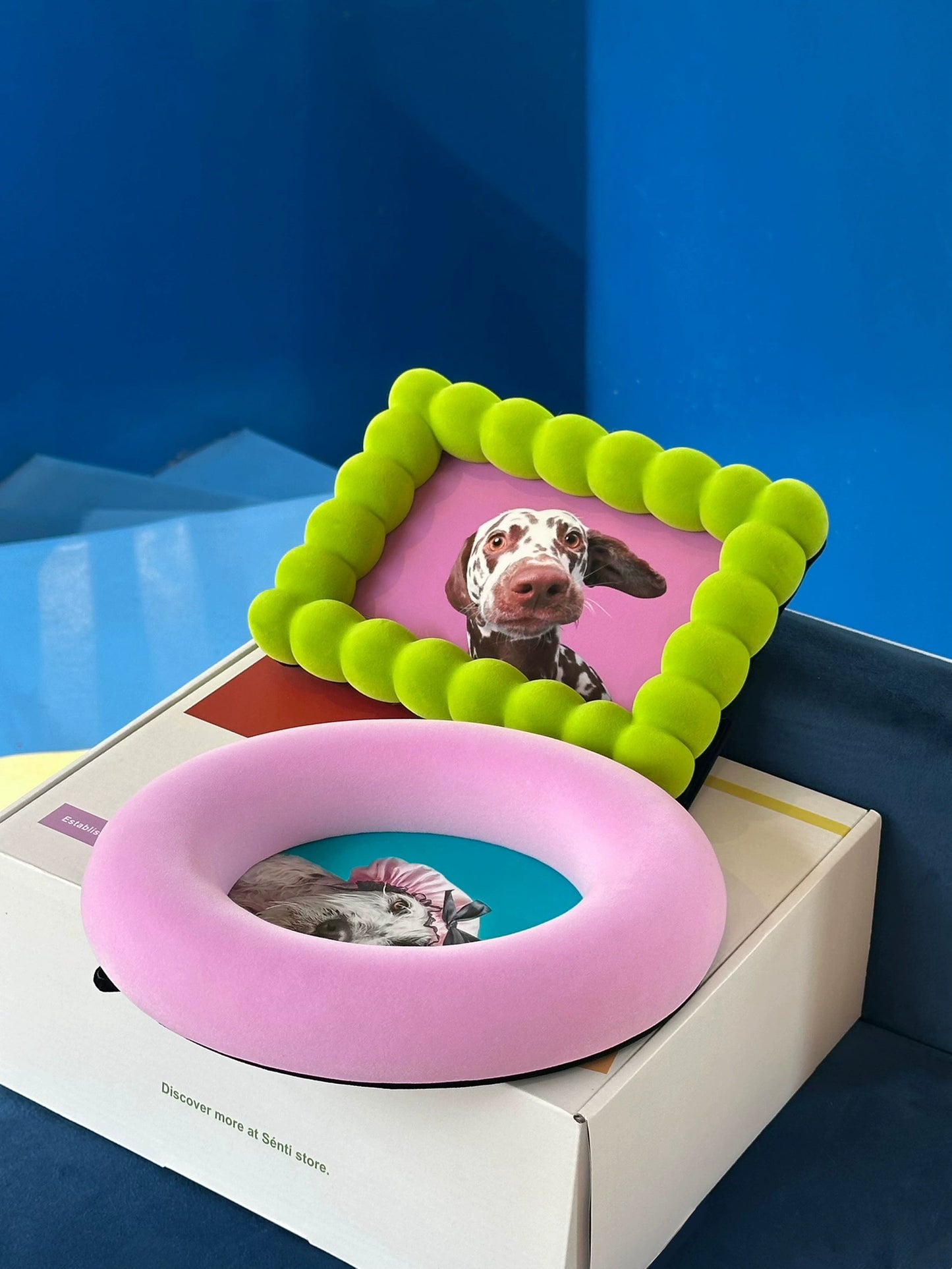 Pastel Fuzzy Block Photo Frame