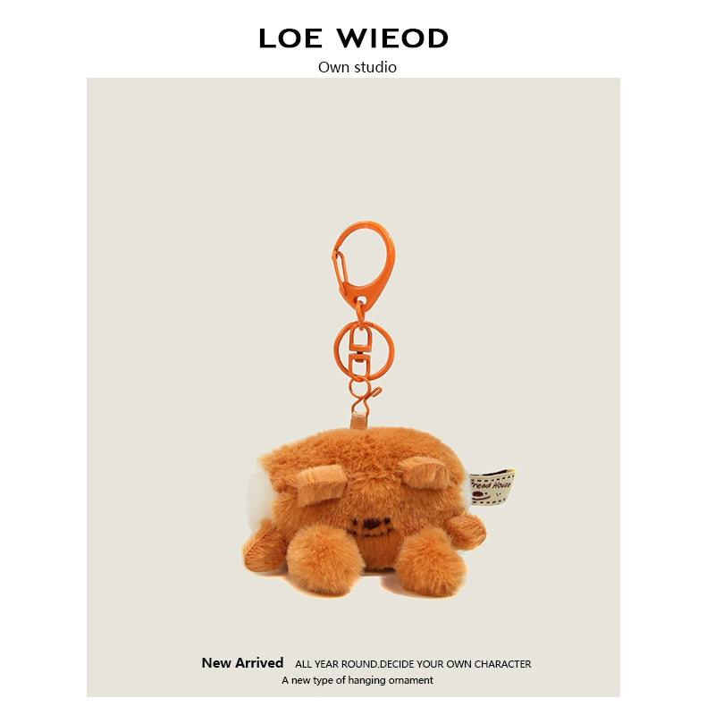 Bear Sandwich Plush Keychain