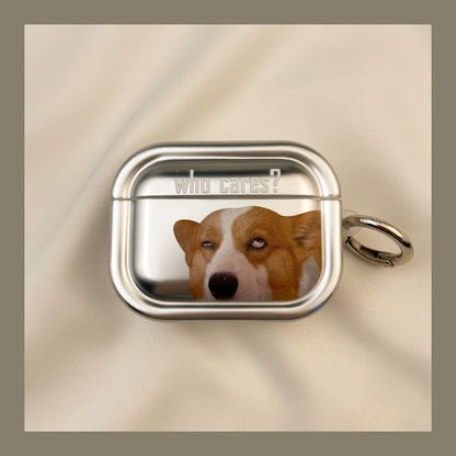 Hip Dog & Cat Pet Silver AirPods Case