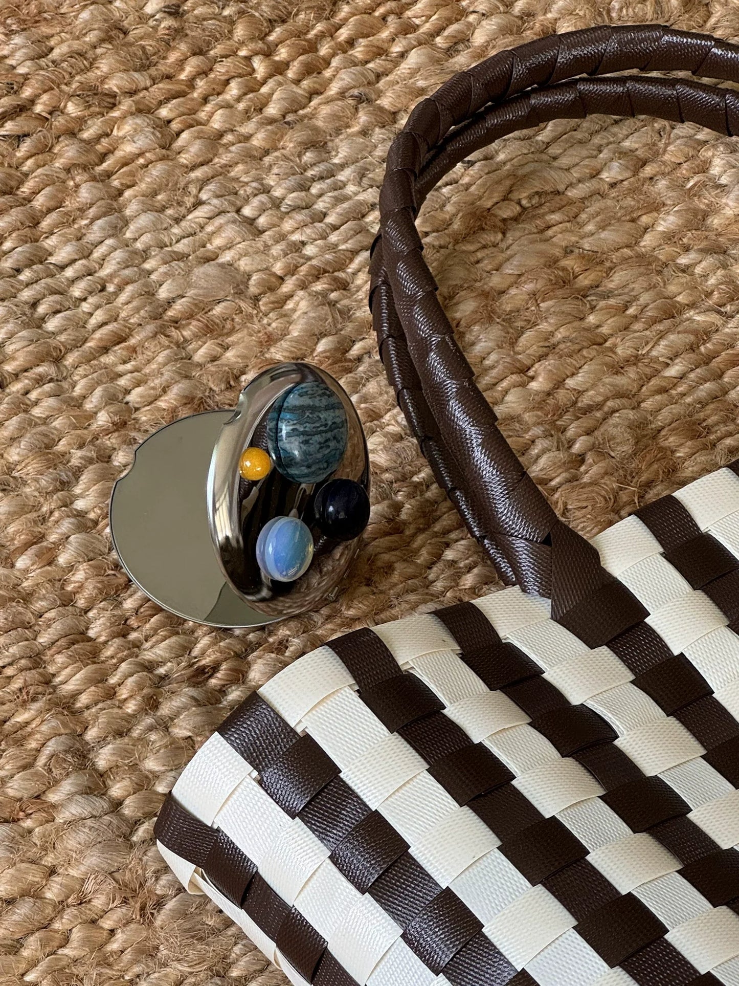 Natural Stone Compact Mirror