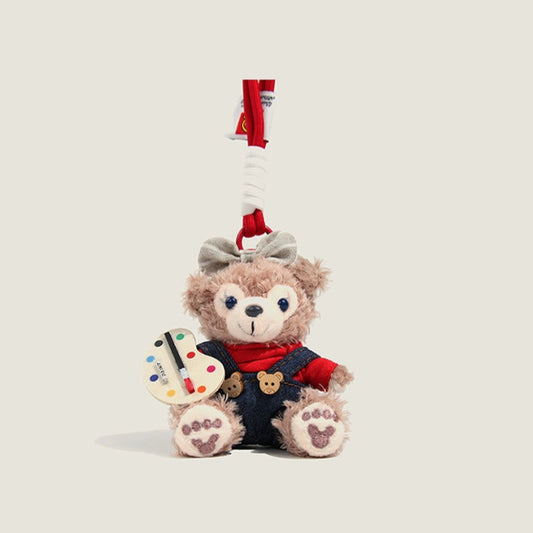 Painter Bear Plush Keychain