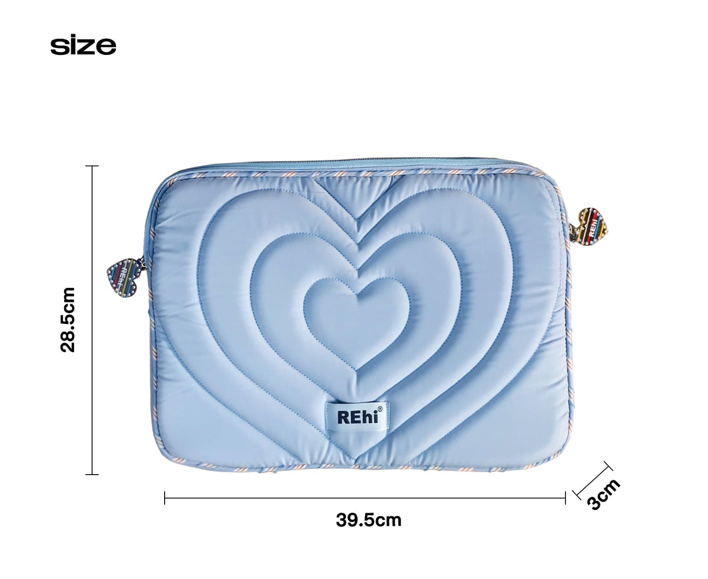 Y2K Pink Heart Laptop Sleeve Case