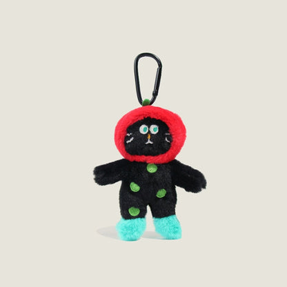 Red Hood Cat Plush Keychain