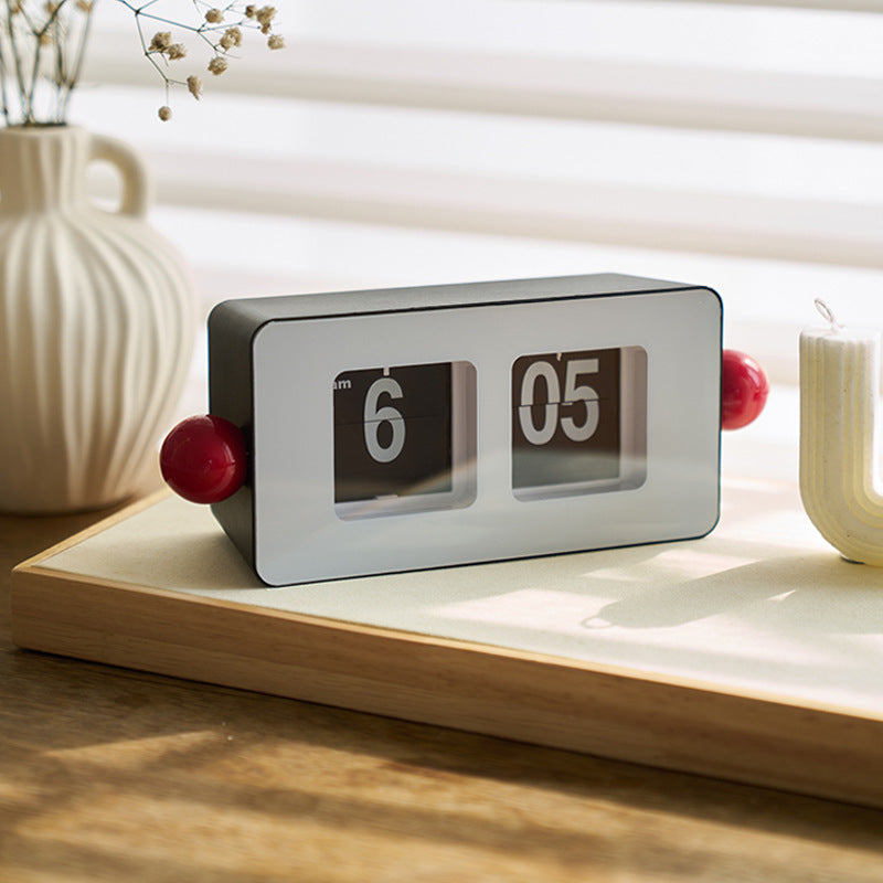 Retro Flip Clock with Ball Accents